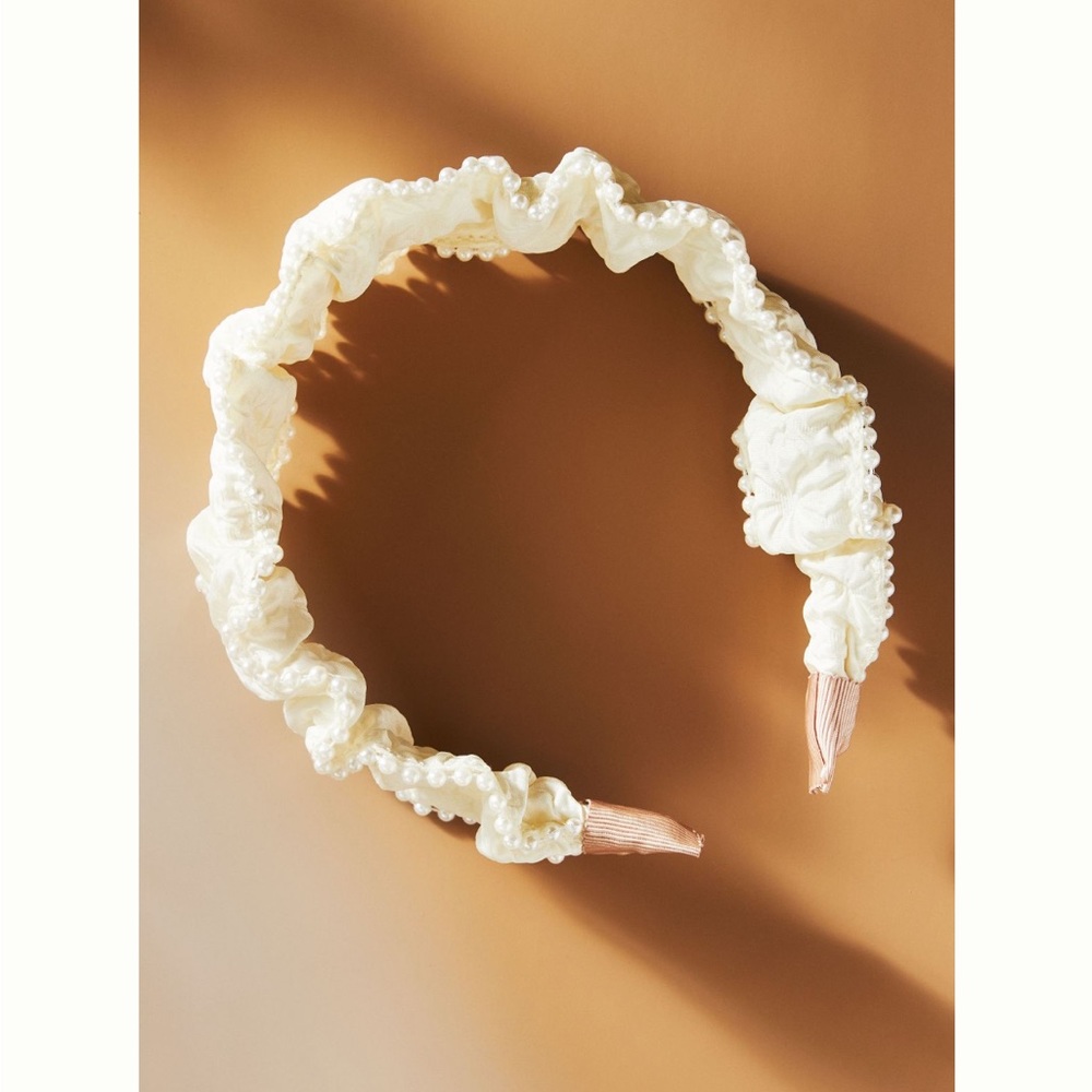 Anthropologie Textured Pearl Headband